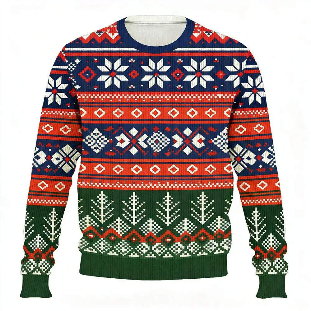 Funny Ugly Christmas Sweater DIY Face Family Portrait Custom Photo 3D Printed Pullover Personalized Christmas Gift Unisex Jersey - Image 3