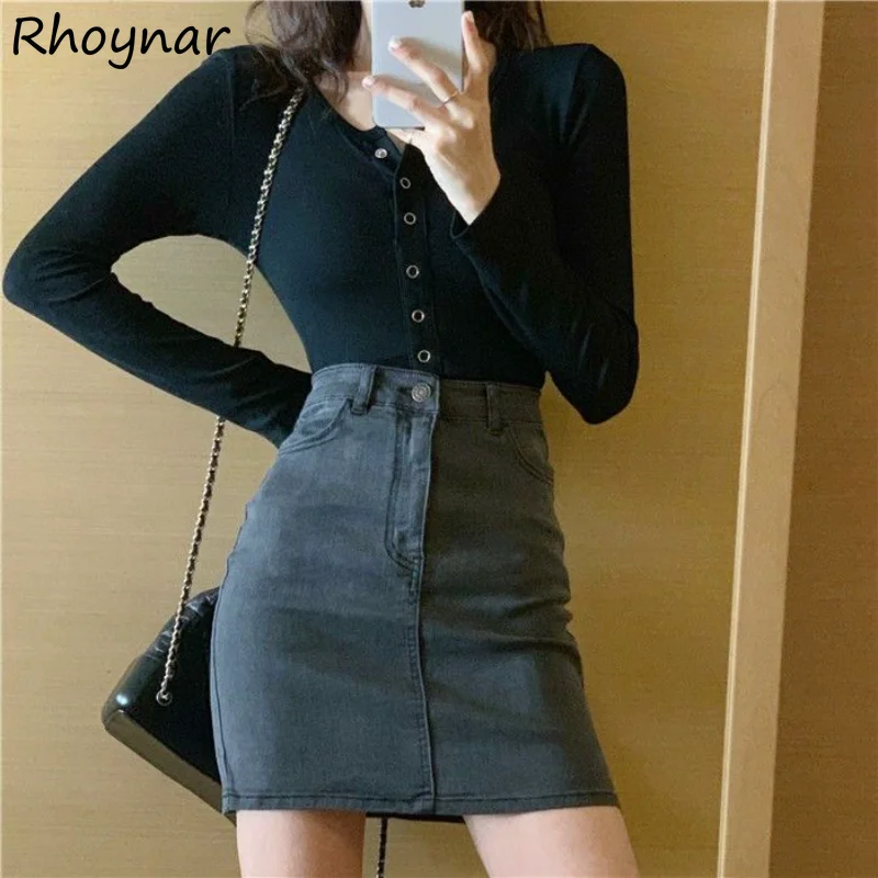 S-3XL デニムスカート レディース服 ホットスウィート セクシー ストリートウェア ハイウエスト ヨーロッパファッション ヴィンテージ風 ティーン向け シック Y2K スカート