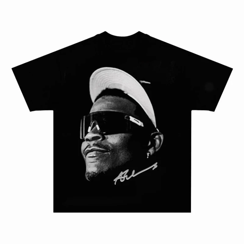 American Anthony Edward Vintage Graphic TEE Graphic T-Shirt Summer New Vintage Fashion Men's and Women's Streetwear