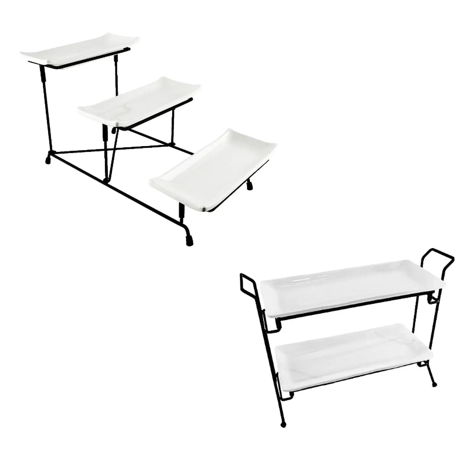 Tier Serving Tray Set Collapsible Dessert Display for Wedding Party Supplies