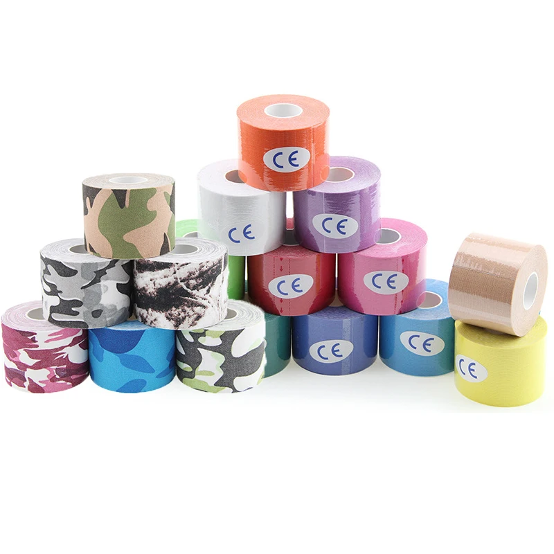 2.5/3.8Cm * 5M Kinesiologie Tape Waterdicht Spierverband Elastische Wrap Tape Zelfklevend Sportverband Voor Vinger Enkelknie