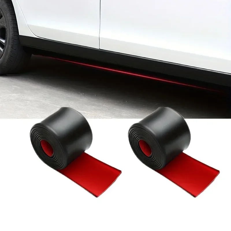 Universal rubber scratch resistant side skirt edge guard accessory: protects the bumper of the car from scratches and damage!
