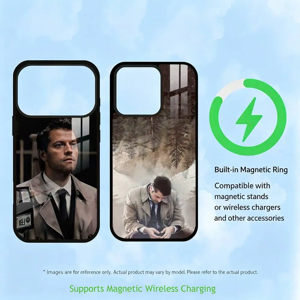 Misha Collins Supernatural Castiel Phone Case For iPhone17,16,15,14,13,12,11 Plus,Pro Supports Magnetic Wireless Charging