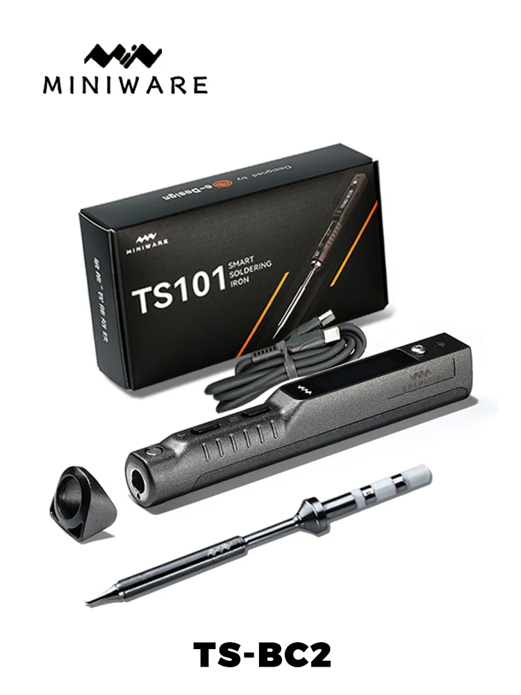 Original ts101 lötkolben 65w mini tragbar einstellbare temperatur lcd neues upgrade ts100 mit lötkolbens pitzen satz