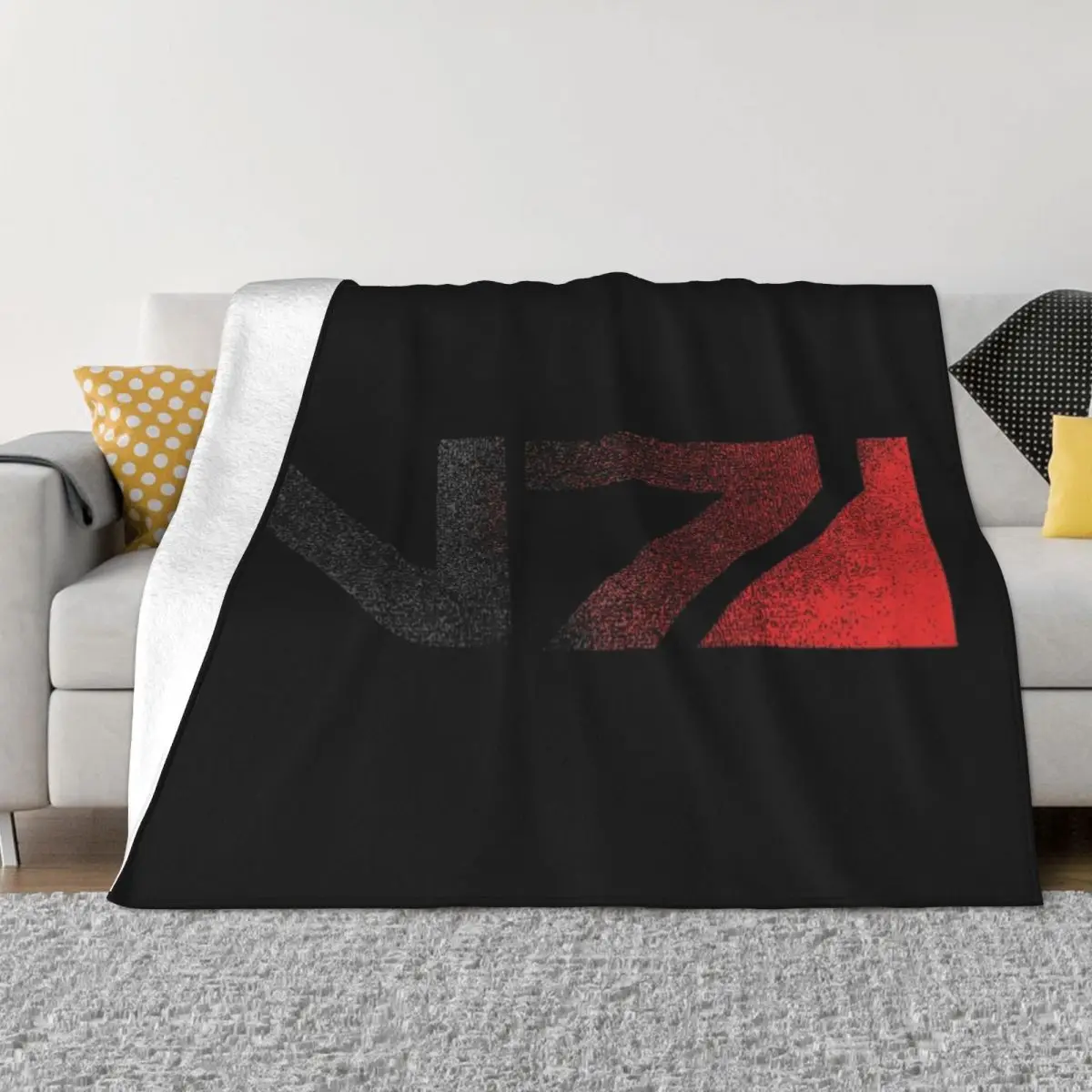 

Mass Effect N7 Distressed Logo Throw Blanket Soft Big Blanket Loose Blanket For Sofa Thin