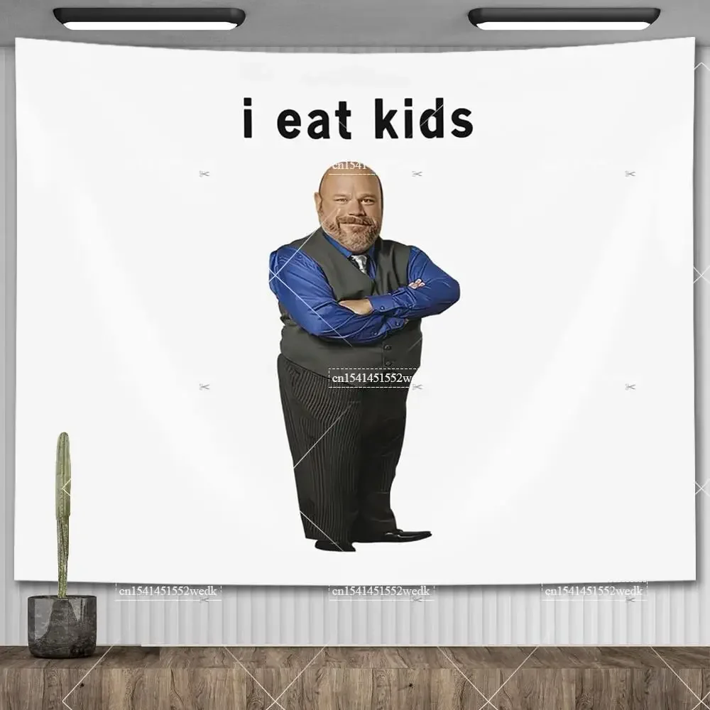 I Eat Kids Bertram Home And Garden Flag Home Decor Tapestry Meme Tapestries Wall Hanging Aesthetic Room Decoration Tapestrys