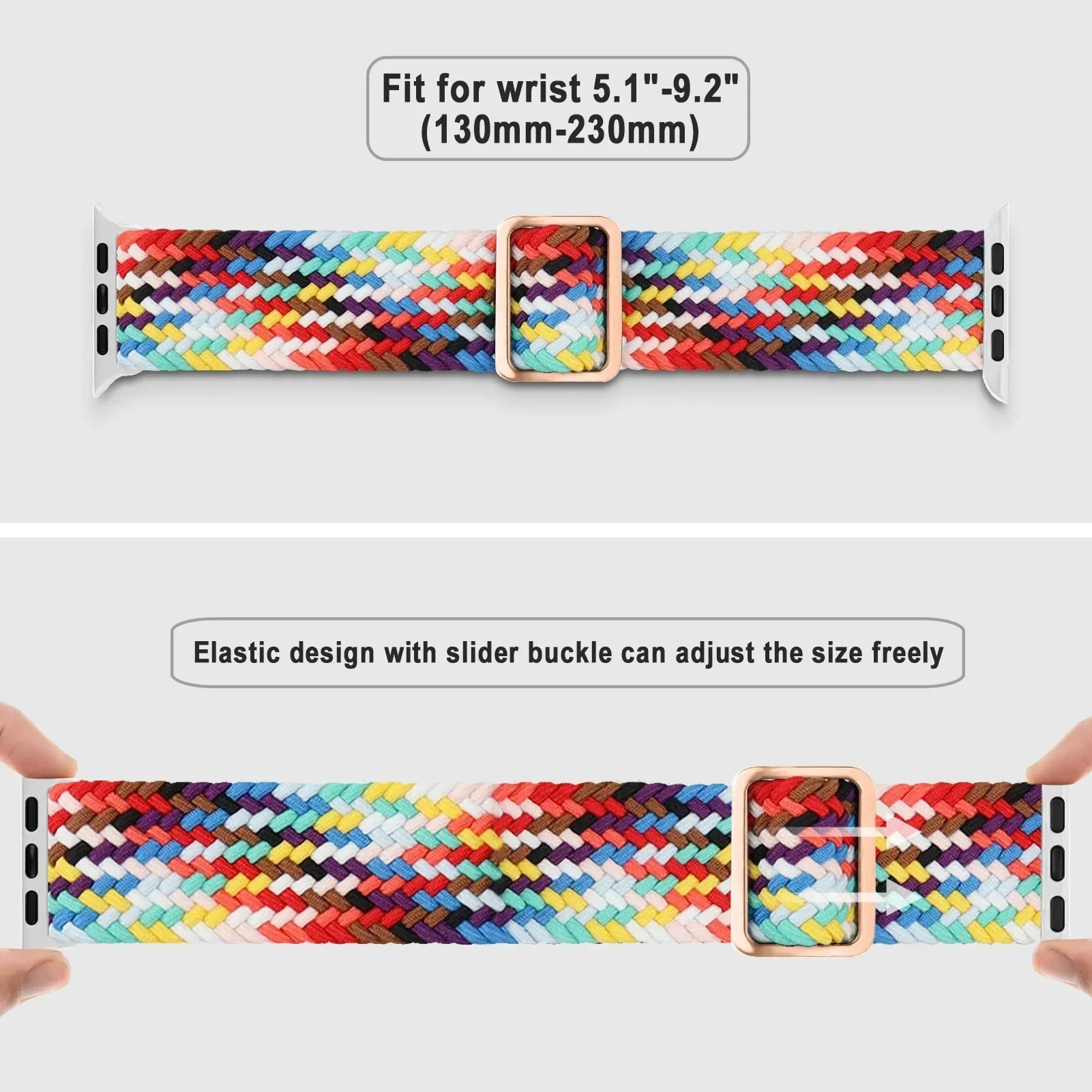 Braided Solo Loop For Apple watch Ultra band 40mm 44mm 41mm 38mm 49mm 45mm Elastic Nylon bracelet iWatch series 9 8 7 3 se strap