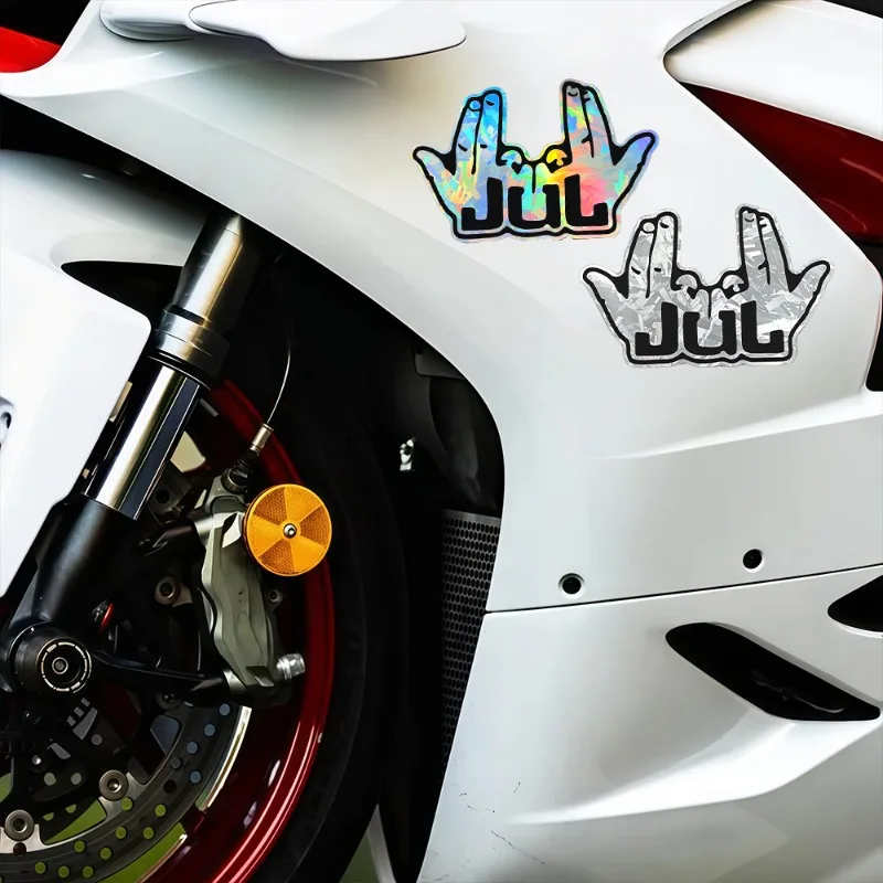 

3PCS Fun stickers for motorcycle JUL, waterproof, for motorcycle helmet, scooter, fairing, fuel tank, vinyl sticker