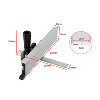 Angle Plate Ruler Miter Gauge Adjustable Aluminum Alloy DIY For Table Saw Home Push Block Fence System Woodworking Tools