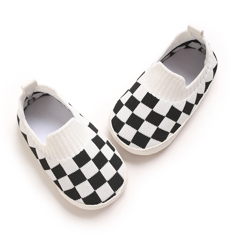 Klassische karierte Sportschuhe für Kleinkinder, Jungenschuhe für Mädchen, atmungsaktive Mesh-Baumwollsohle, lässig, Sport, 0–18 Monate, Baby Walk – Detail 5