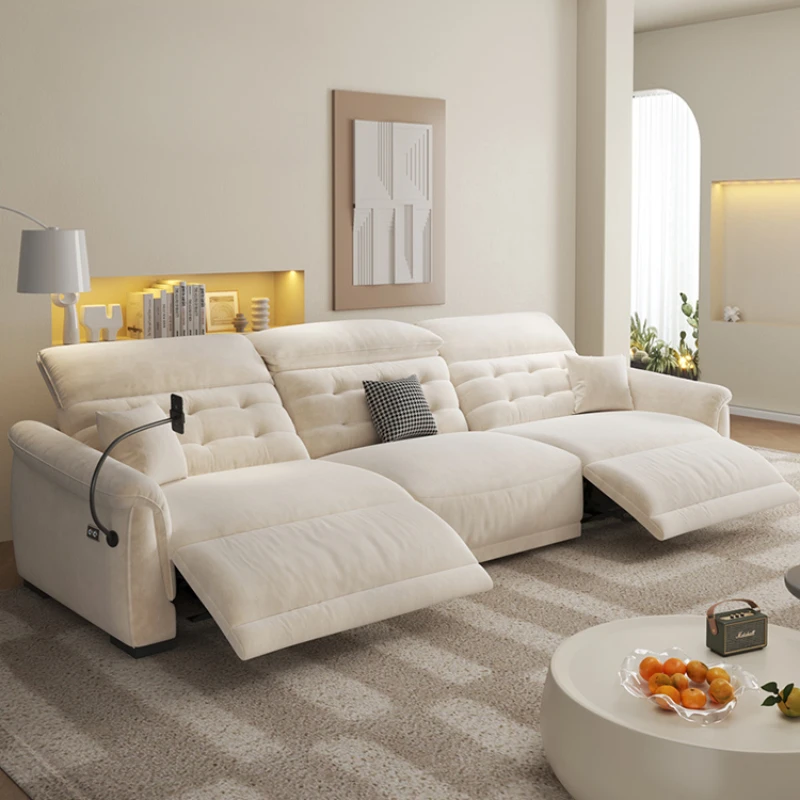 

Electric Fancy Living Room Sofas Lazy Nordic Designer White Sofa Lounge Reclining Canape Salon Apartment Furniture