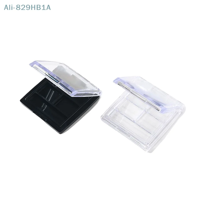 Transparent 4 Grids Empty Eyeshadow Dish Diy Sample Palette Eye Makeup Packaging Box For Beginners Custom Eyeshadow Containers