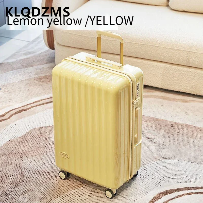 KLQDZMS USB Charging Luggage 28"30 Inch Large Capacity Trolley Case 20 "Boarding Case 24"26 "ABS+PC with Wheels Suitcase