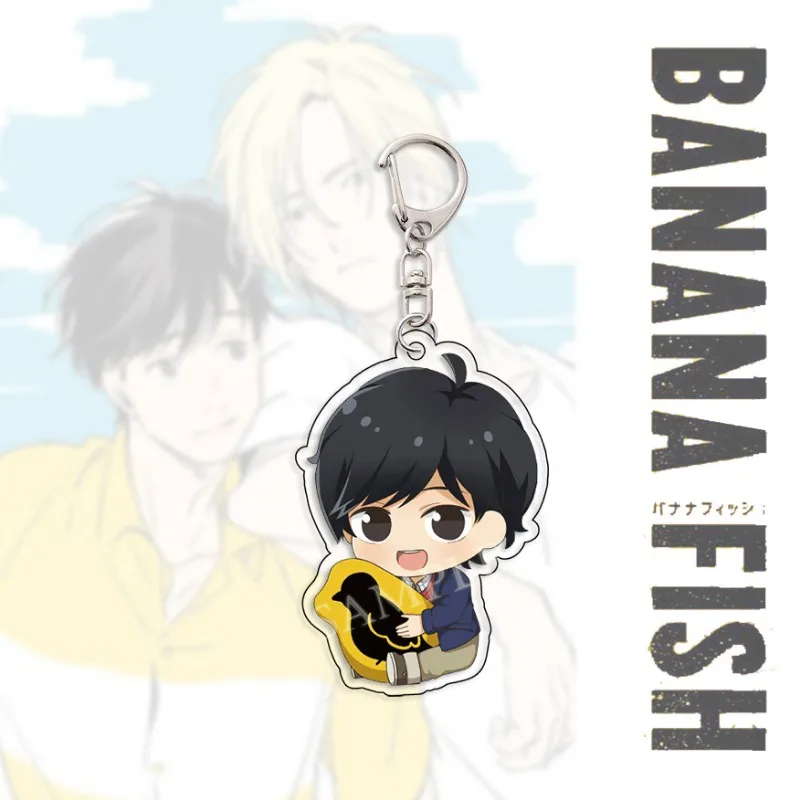 Banana Fish Anime Keychain Ash Lynx Eiji Okumura Acrylic Key Chain Cartoon Llaveros Collection Q Version Bag Pendent Accessories