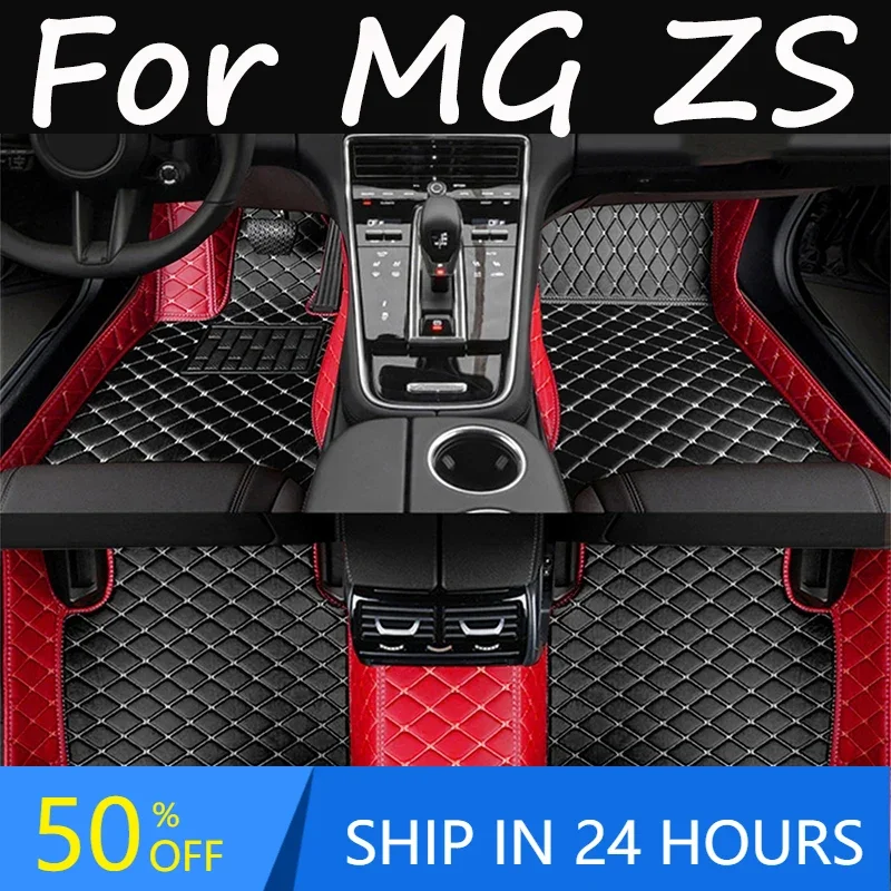 Non-hybrid Car Mats For MG ZS ZX ZST Astor ZS11 Crossover 2018~2022 Waterproof Floor Mats Push Button handbrake Car Accessories