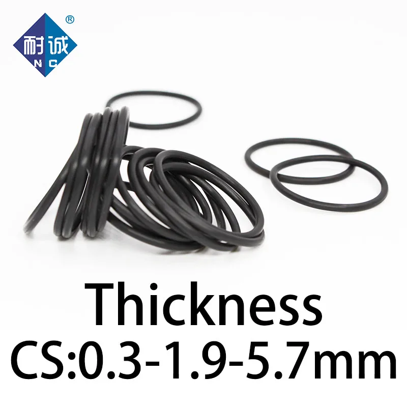 O-ring thickness 0.3/1.9/5.7mm CS NBR Nitrile sealing temperature resistant gasket rubber ring complete in specifications