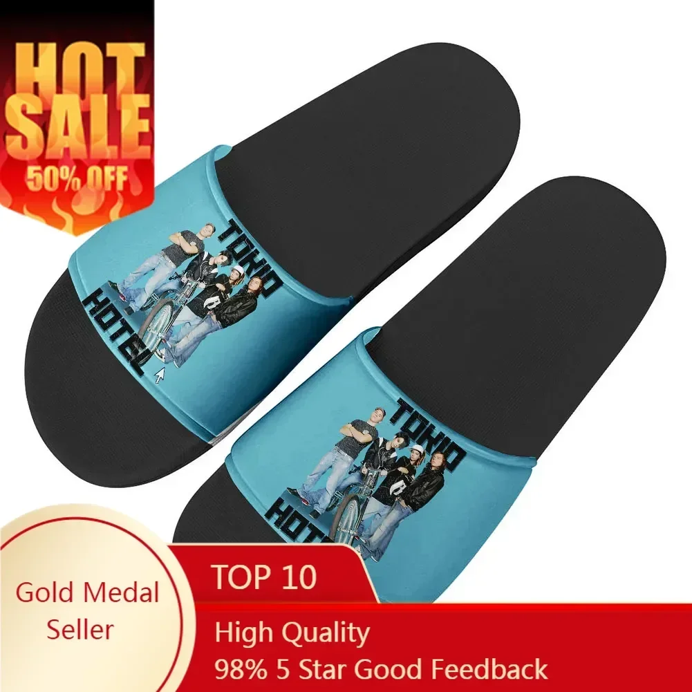 

Germany Rock Band Tokio Hotel Slippers Home Water Shoes Men Women Teenagers Beach Pool Sandals Custom Summer Slipper
