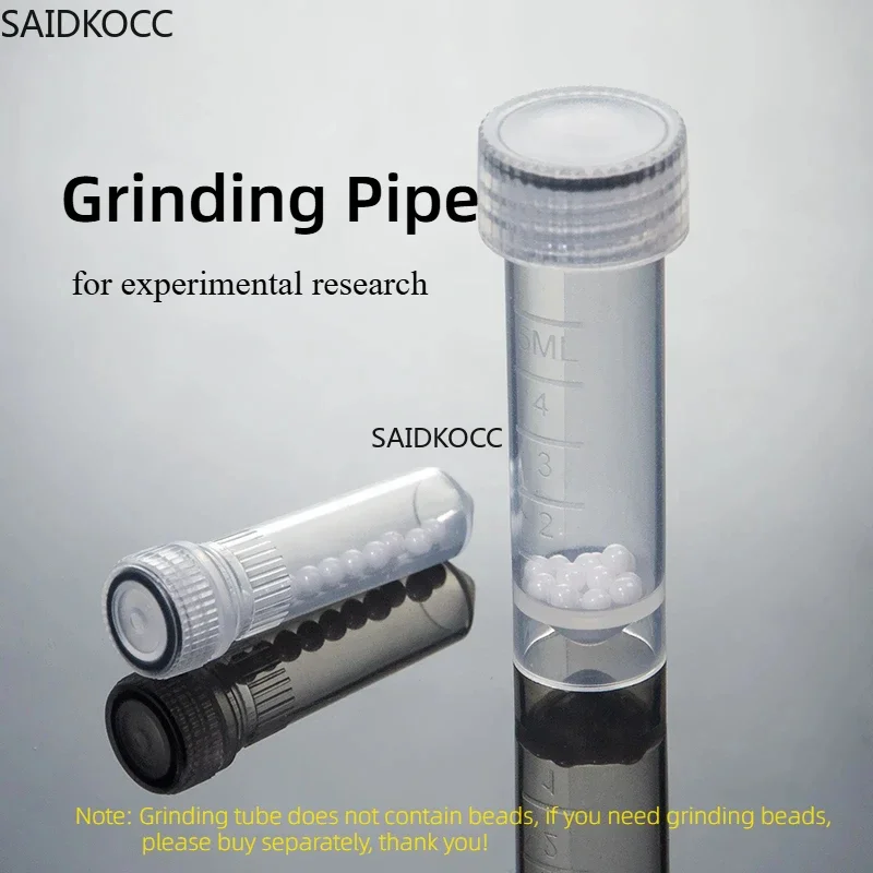 

SAIDKOCC Experimental grinding Pipe 2ml/ 5ml flat bottom cryogenic freezing tube with gasket laboratory sample tube