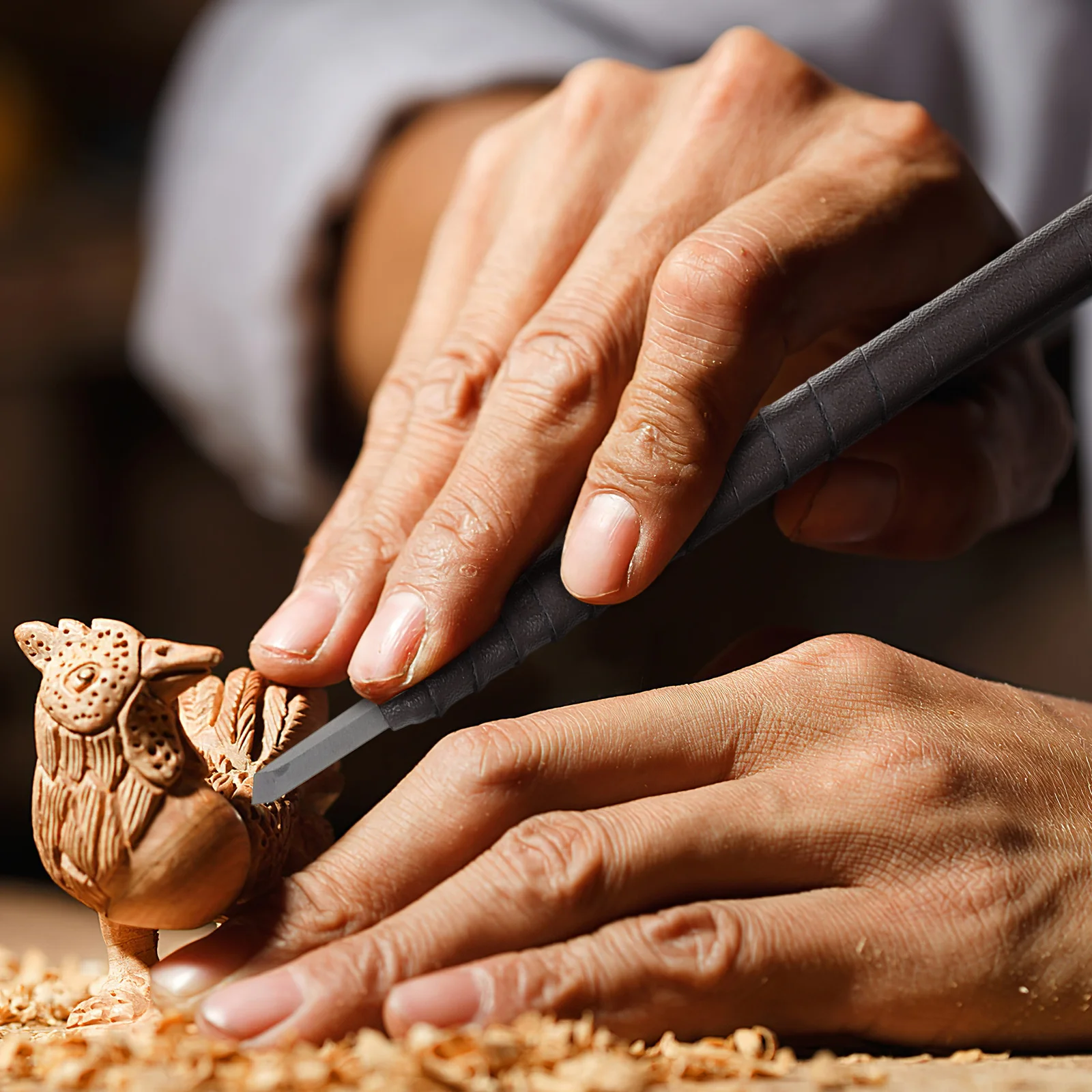 

12Pcs Carving Knives Set Solid Woodworking Tools for Detailed Engraving and Sculpting Portable with Carry Bag for Outdoor Use