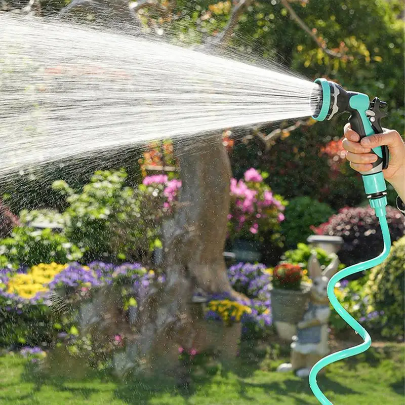 

Coil Garden Hose Flexible Water Hose With High Pressure Spray Nozzle Curly Water Hose Watering Hose For Car Washing Gardening