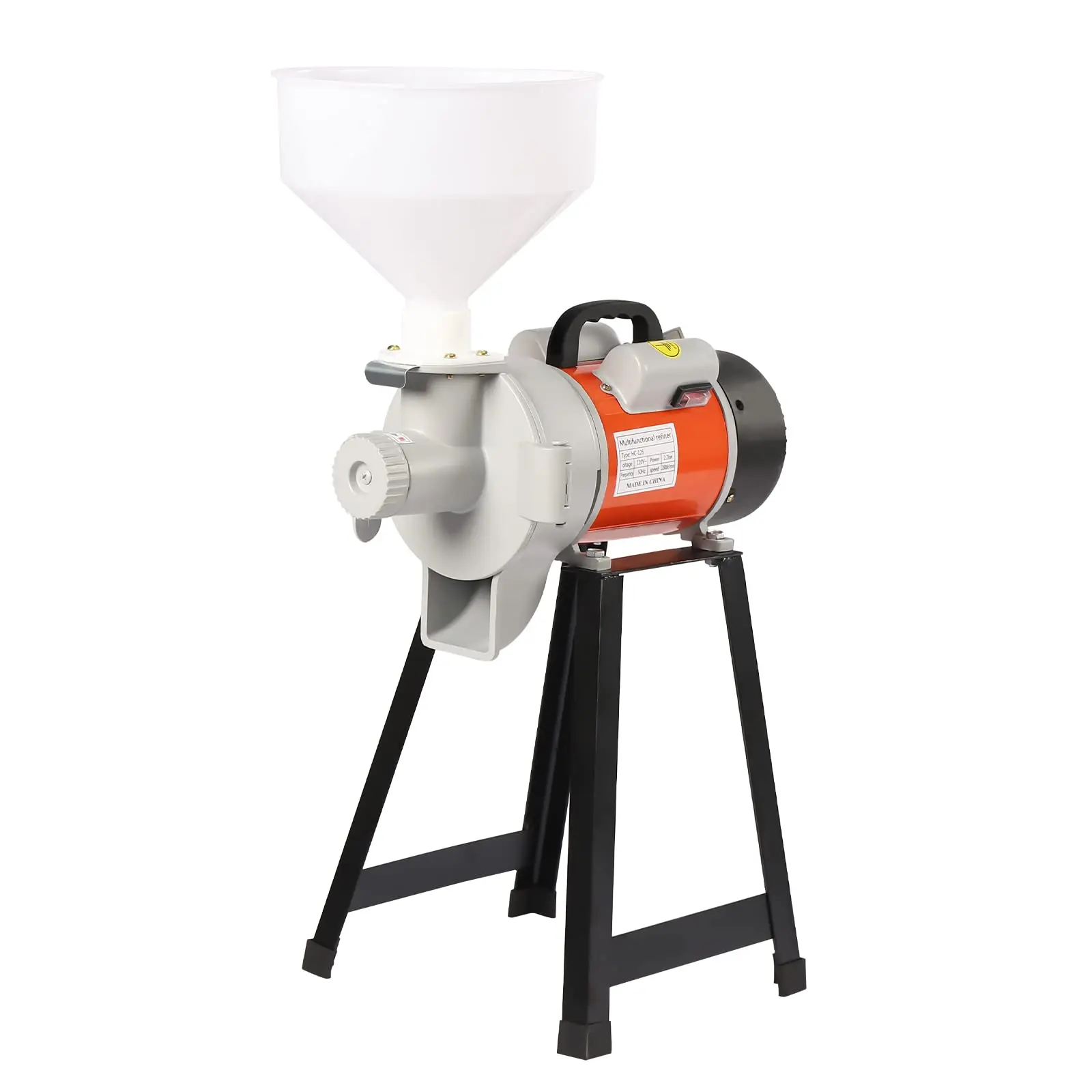 Electric Grain Mill Grinder, 2200W Commercial Grain Grinder Machine Grain Mills Wet Cereals Grinder w/Funnel, 2800r/Min