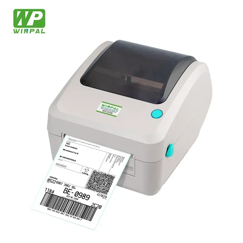 New Winpal WP300B 4-inch Easy To Use POS Barcode Thermal Label Printer 4x6 Label Printer For Express Shipping