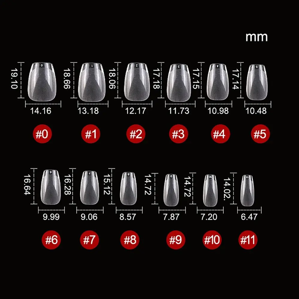 XXS 240Pcs/Box Pre-shape False Nails Tips Ultra-thin Extra Short Gelly Nail Tips Multi-Size Nail Extension Women Beauty
