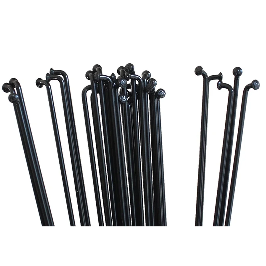 36pcs High Strength Mountain / Road Bike 14G Spokes Black Colour Bicycle Steel Spokes 170mm-300mm BZN001