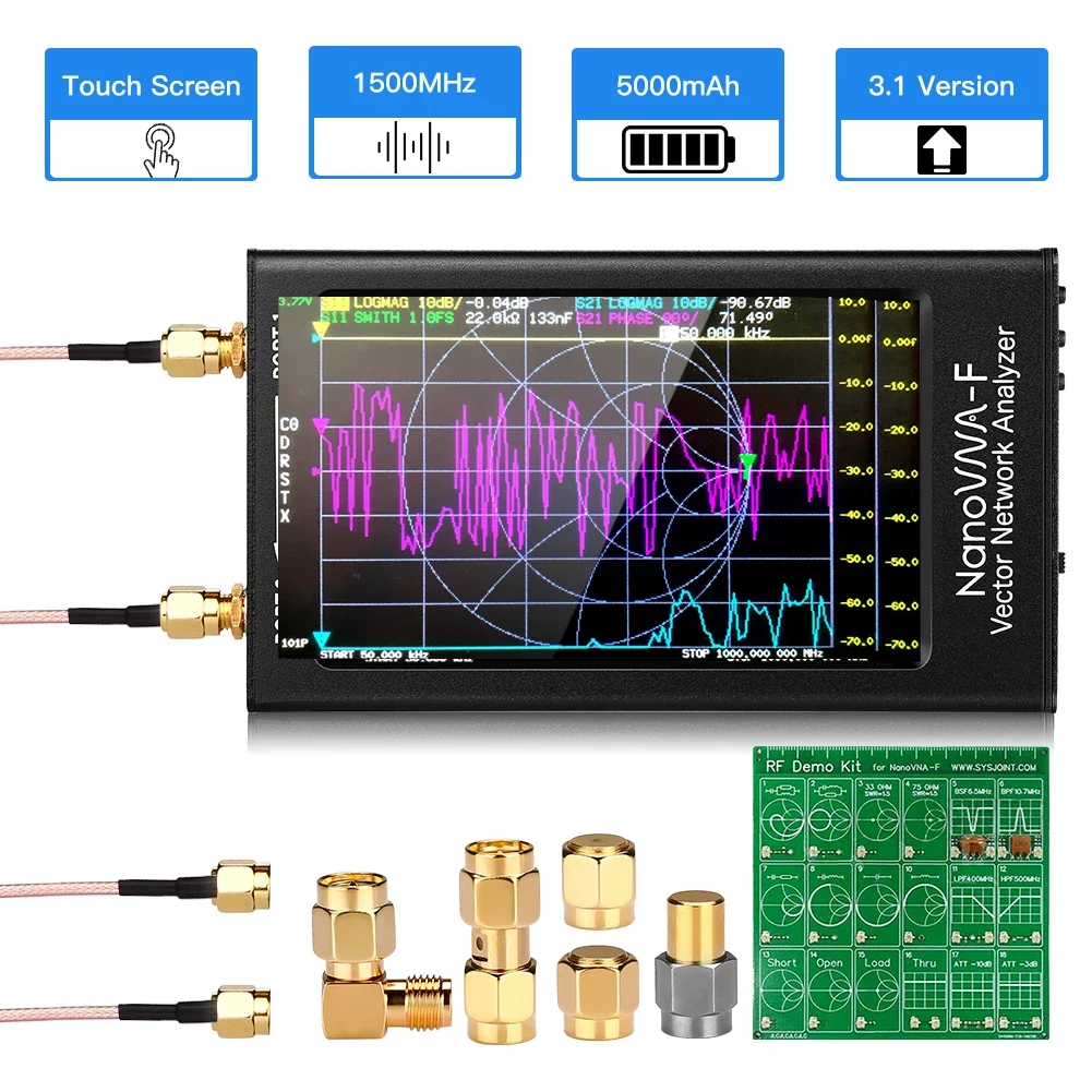 

Векторный анализатор сети NanoVNA-F с ЖК-дисплеем 4,3 дюйма IPS версия V3.1 анализатор антенны короткая волна HF VHF UHF с демонстрационным комплектом