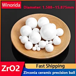 ZrO2 Ceramic Bearing Ball Diameter 1.588mm-15.875mm Zirconia Ball High-precision Wear-resistant Insulation Bead