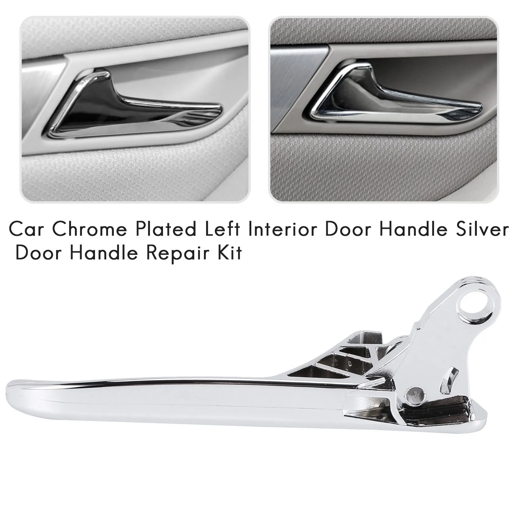 Car Chrome Plated Left Interior Door Handle Silver Door Handle Repair Kit for Mercedes-Benz Clase a W169 B