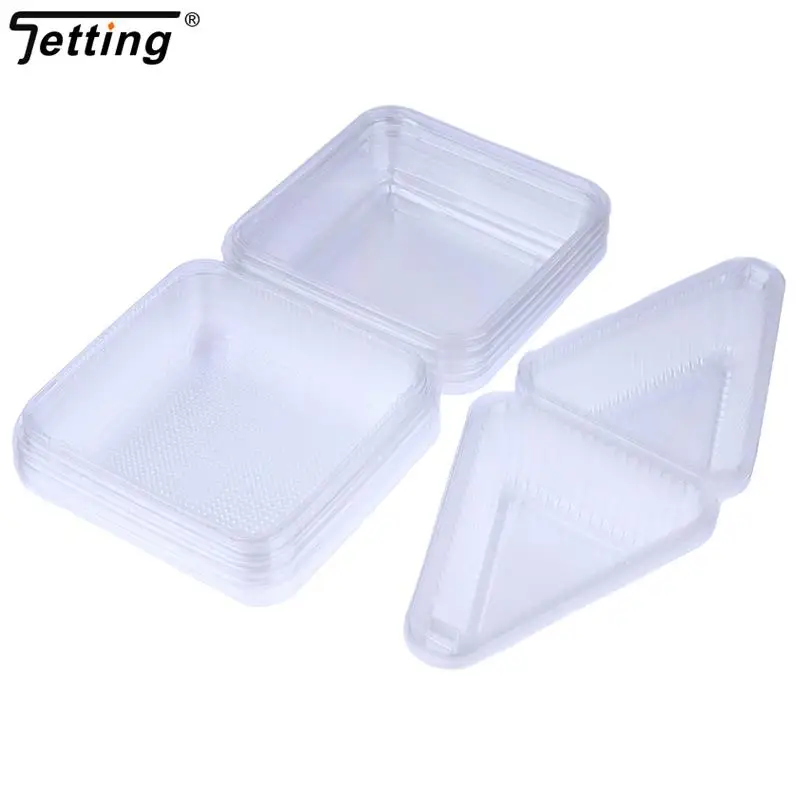 10Pcs Square Cheesecake Boxes Slice Cake Box Triangle Pie Holders Cake Box Cupcake Slice Container For Bakery Party Wedding