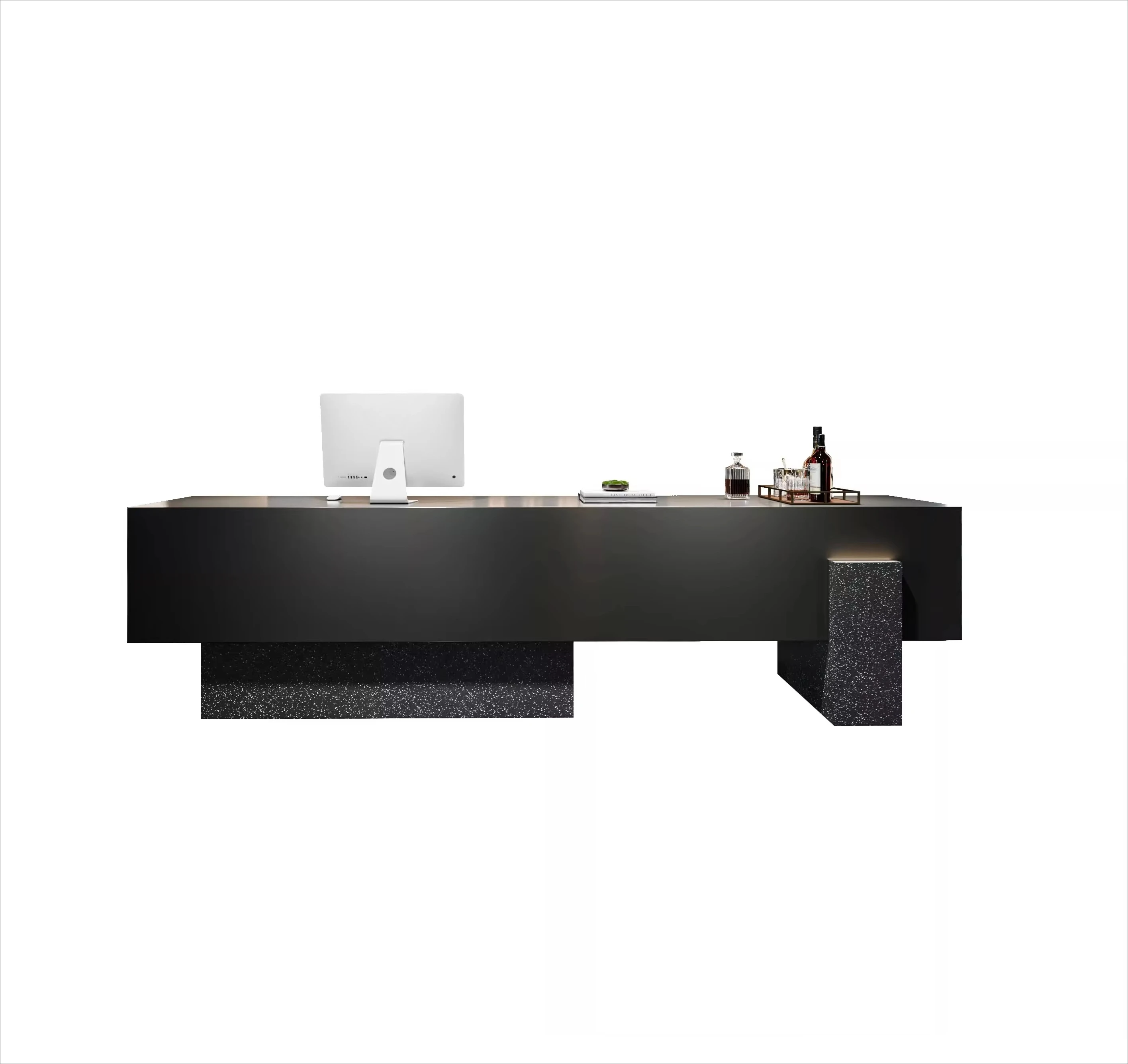 

&c Simple Modern High-end Customizable Office Reception Desk Company Front Desk Bar for Beauty Salon Cash Register Hotels