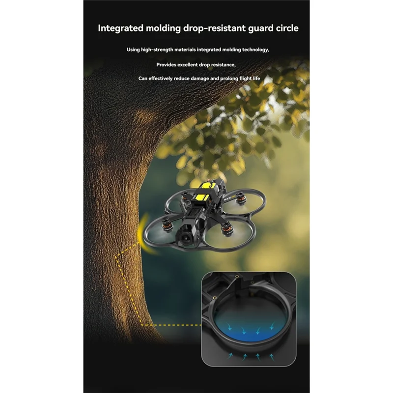 رائعة-لـ Speedybee Bee25 2.5 بوصة طقم إطارات سماعة لاسلكية تعمل بالبلوتوث ضبط الإطار مع شريط إضاءة لأجزاء الطائرة بدون طيار O3 HD VTX