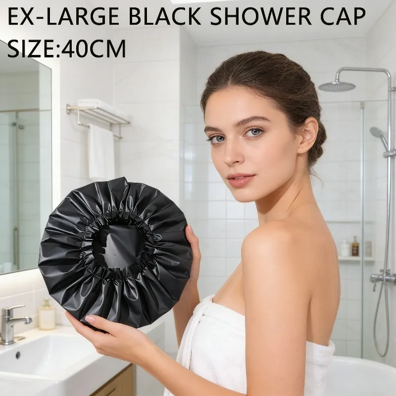 

1 шт., очень большая женская однослойная шапочка для душа из ЭВА, эластичная шапочка для ванны для окрашивания волос, спа, водонепроницаемая крышка на голову