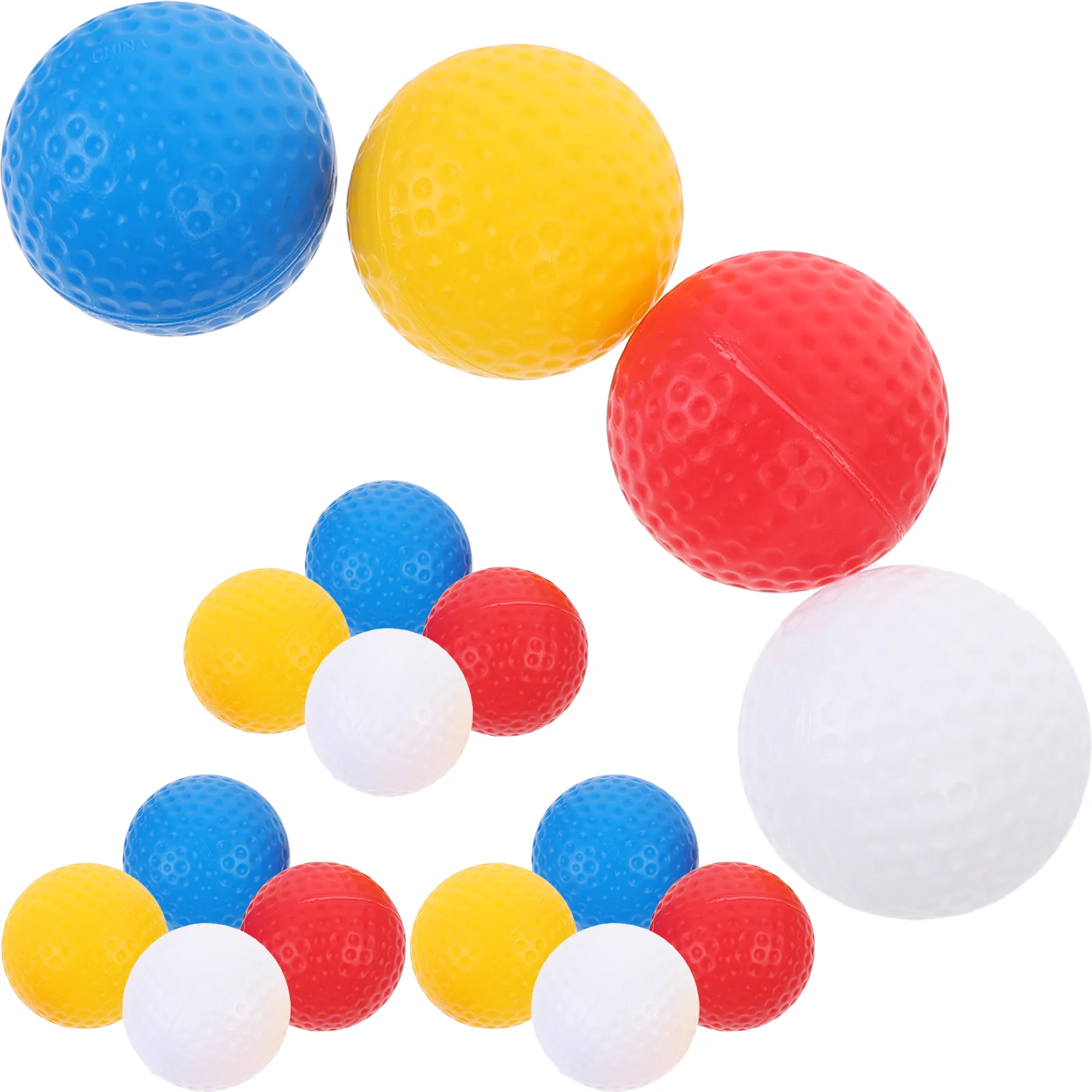 16 Uds. Pelota de Golf hueca sin agujeros para vuelo a granel Miss Man mientras de golf pequeñas Mini pelotas de plástico Pp de 41x41cm