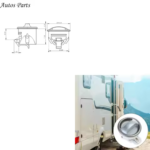 57BA High-performance Button Locks Cabinet Door Catch Lock for Caravan Motorhome