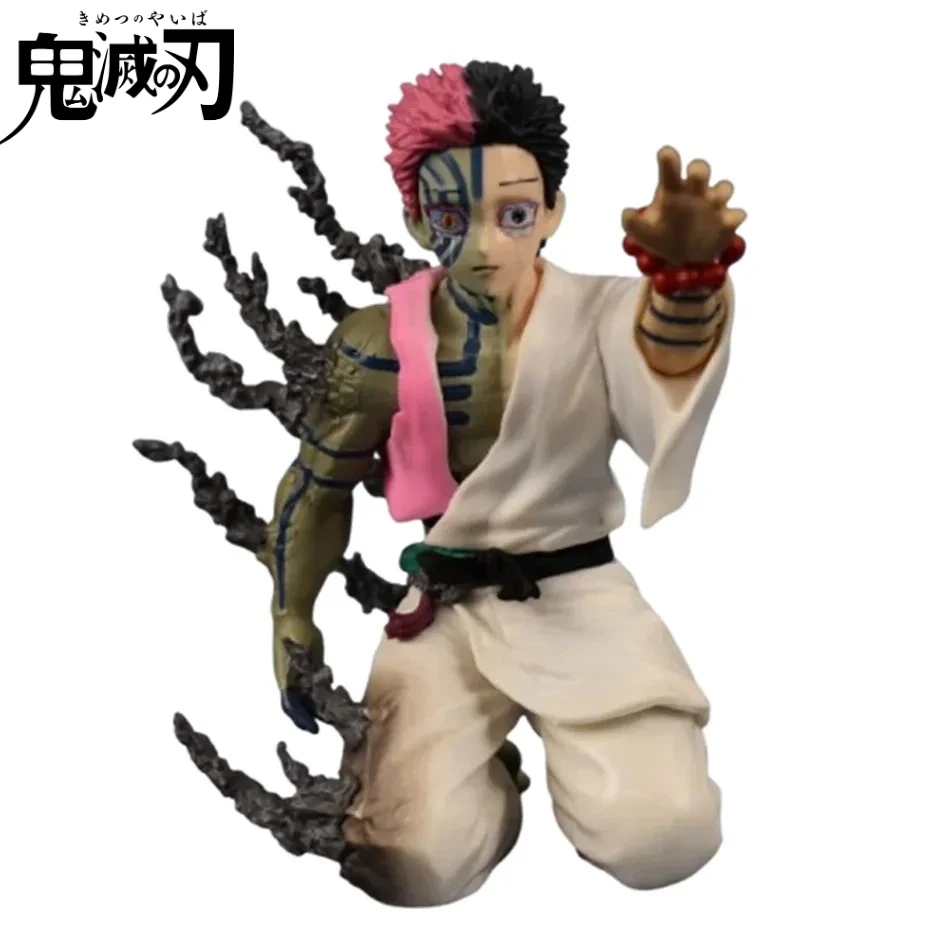 Auf Lager 15cm Demon Slayer Akaza Hakuji Anime-Figur Modellpuppe PVC-Actionfigur Dekoration Desktop-Ornament Spielzeug