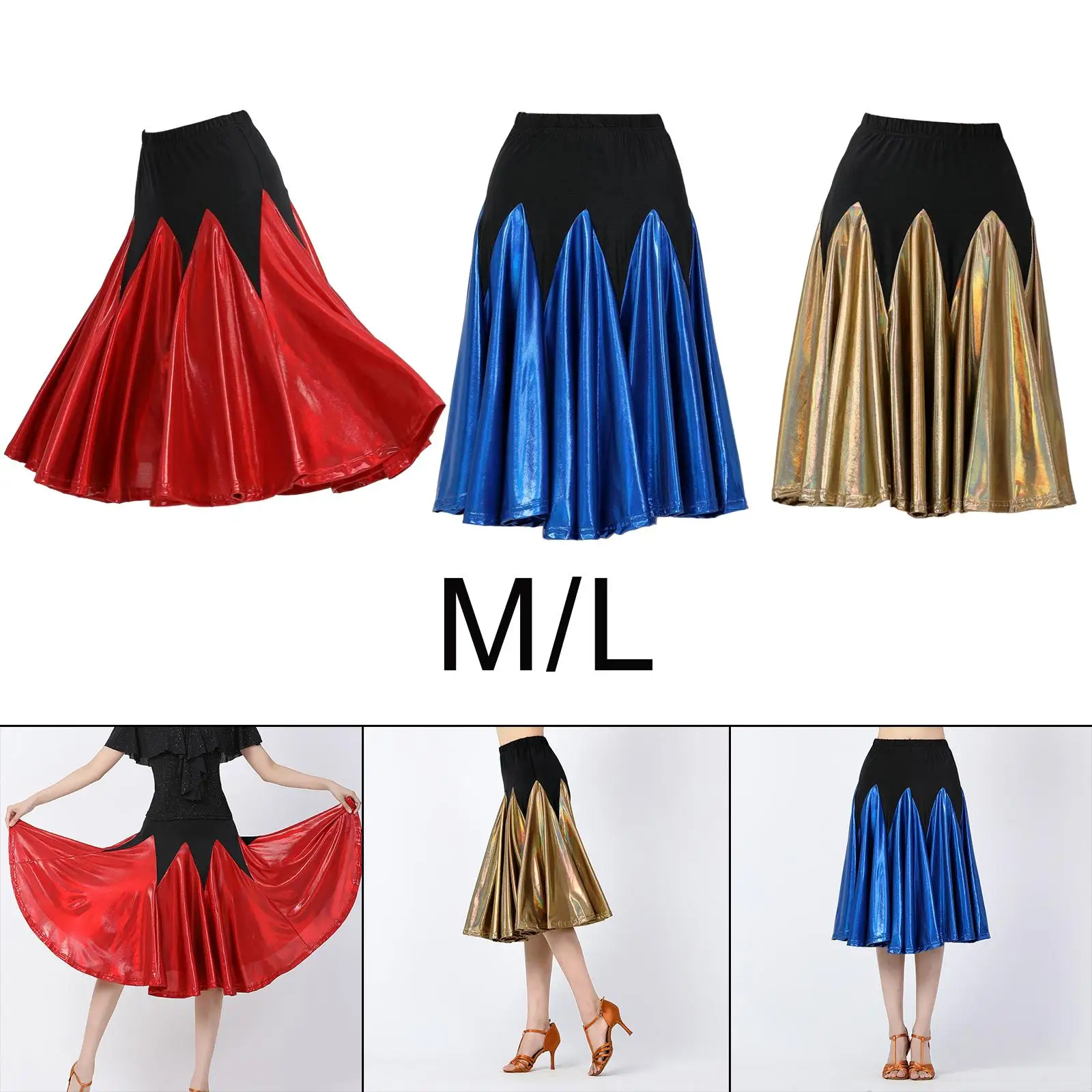 Elegant Dance Skirt Clothing Ladies Waltz Dancing Costume Dress Long Swing Skirt Professional Ballroom Dance Waltz Dance Wear