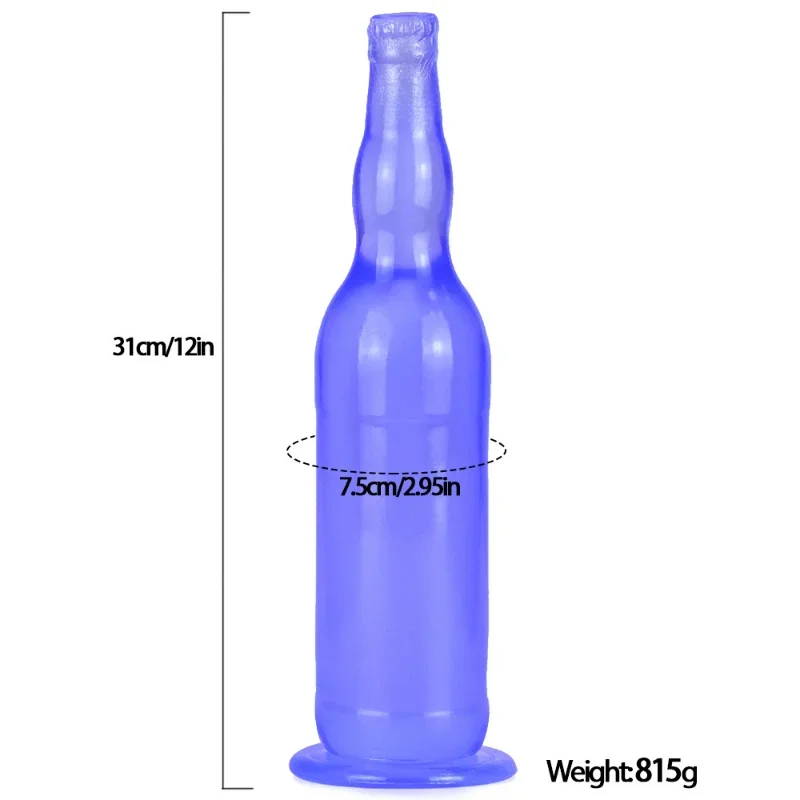 Giant Beer Bottle Anal Dildo Buttock Anal Vaginal Dilator with Suction Cup Silicone Adult Homosexual Sex Toy