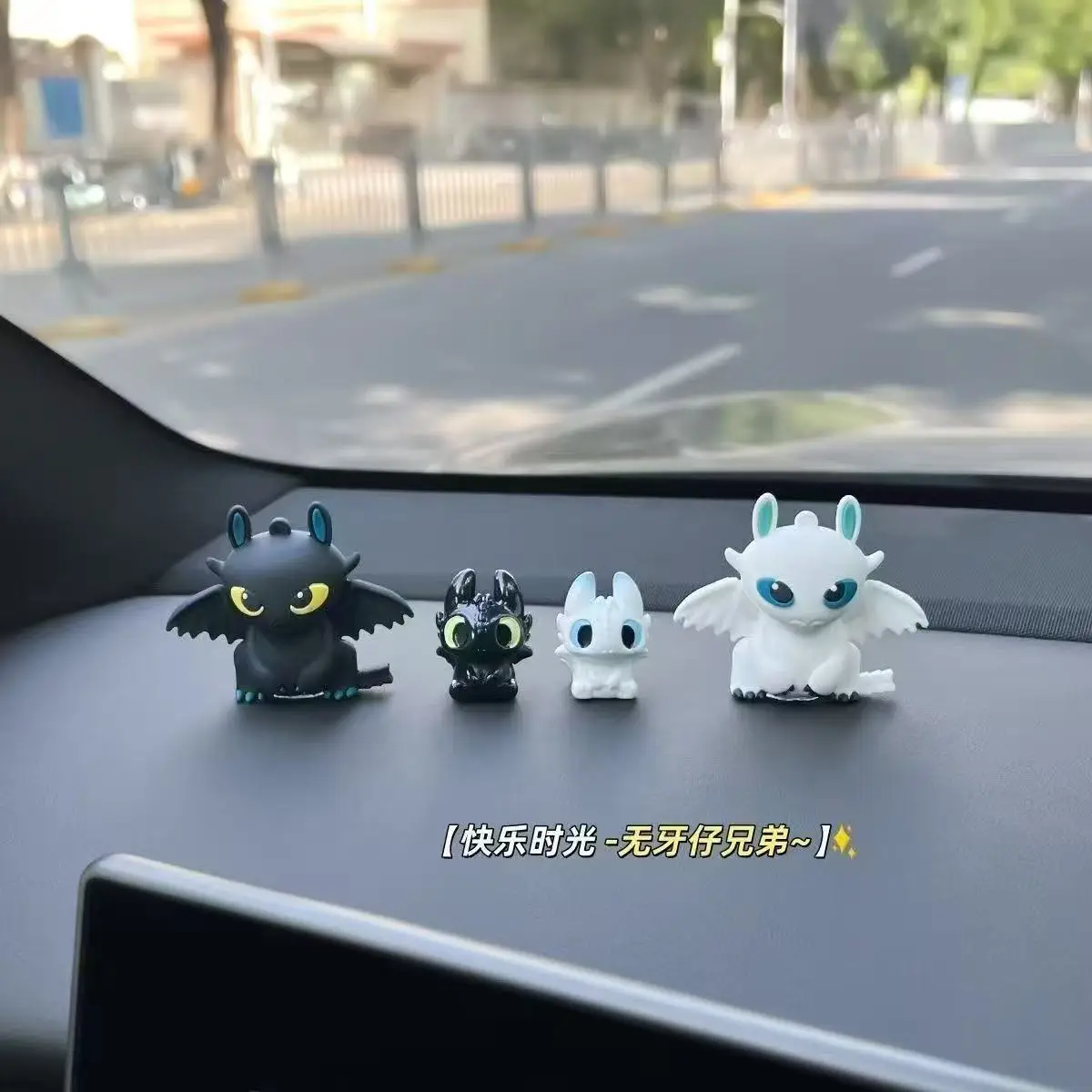 Bandai Anime How to Train Your Dragon Action Figures Toothless Car Center Console Ornaments Doll Model Kids Toys Fans Gifts