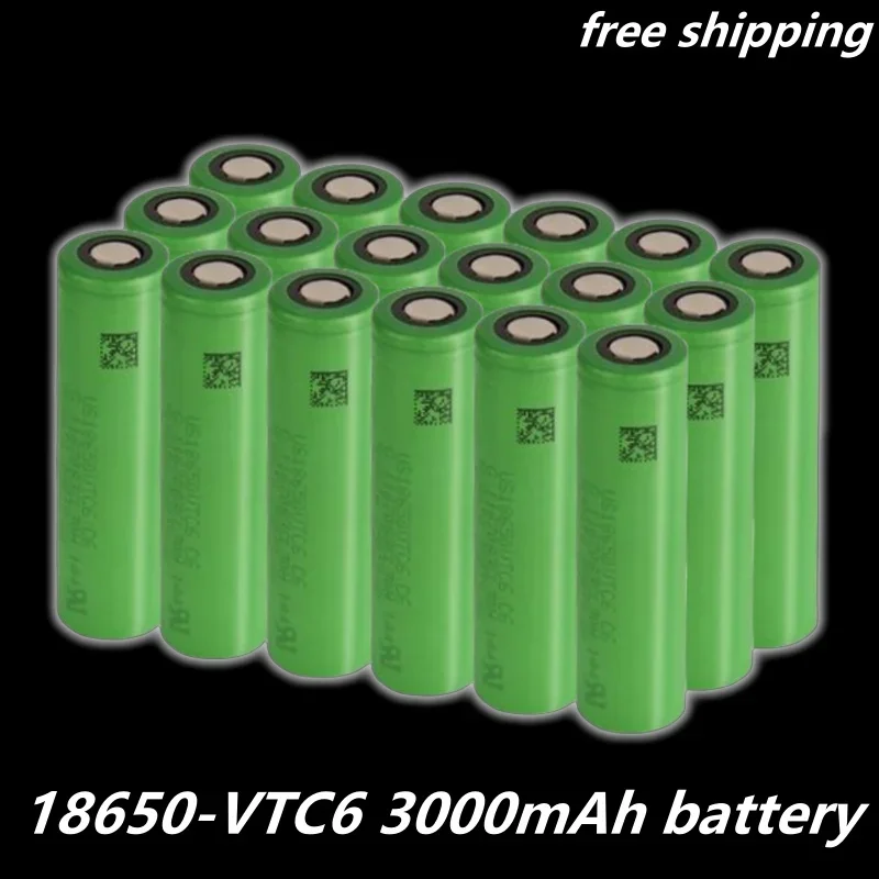 

free shipping 18650 3.7V 3.0Ah Li-ion Rechargeable Battery for SONY 18650 VTC6 Toys DIY Power Tools Battery Flashlight