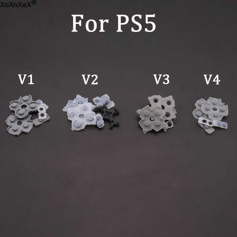 2/10PCS  For PS5 V1 V2 V3 V4 Slim Controller Conductive Rubber Adhesive Button Pad Keypads for PS5 BDM 010 020 030 040