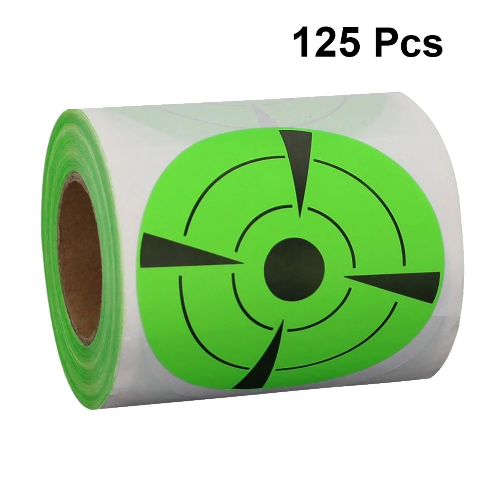 1Roll/125pcs Fluorescent Stickers Adhesive Arrow Aiming Stickers Round Splatter Sticker Pasters