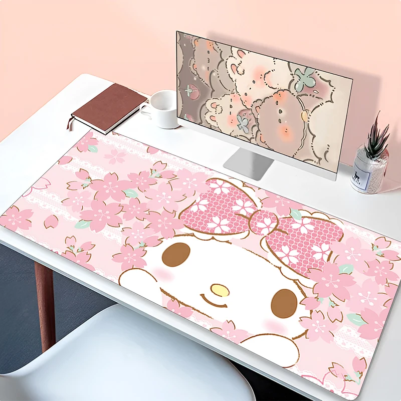 

Kawaii Mouse Pad M-my M-melody Gaming Accessories Gabinete Gamer PC Computer Desk Mat Large XXL 900x400 Keyboard Tablet Mousepad
