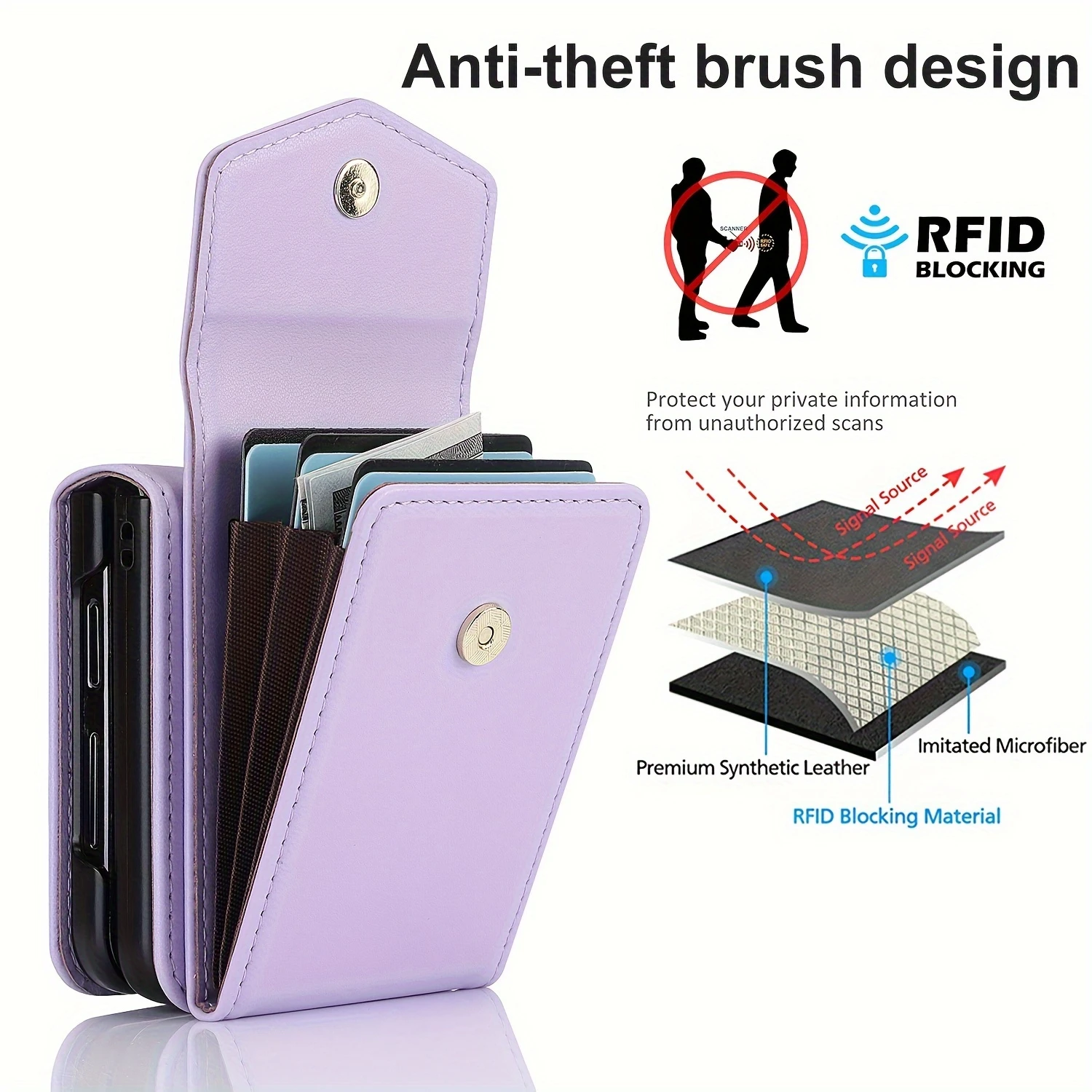 For   Z Flip 5/Z Flip 4/Z Flip 3 Case with Card Holder Strap Lanyard,  Z Flip 5 Case Wallet  Z Flip 5 Wallet Phone Case Crossbod