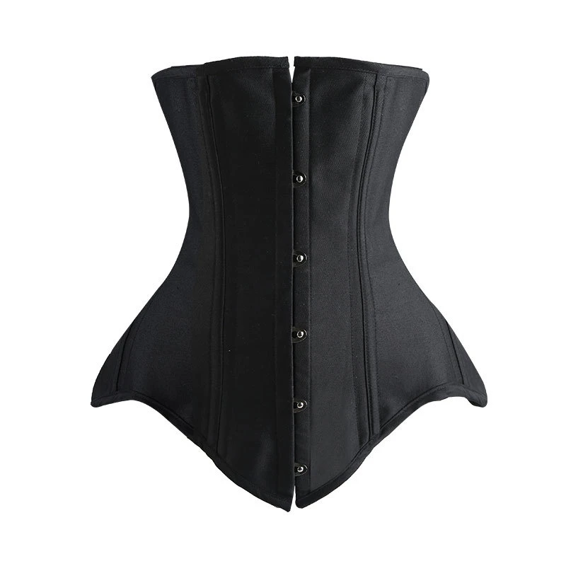 

Sexy Black Underbust Waist Corset Women Steel Bone Slimming Waist Trainer Body Shaper Steampunk Gothic Bustier Top Shapewear