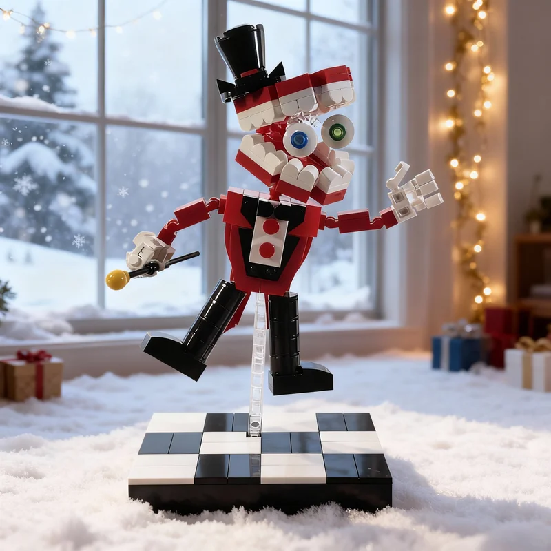 

Набор строительных блоков MOC «Кэйн из Удивительного цирка», 286 деталей, креативный подарок, коллекционный декор, премиум-класс для детей и взрослых, для рабочего стола