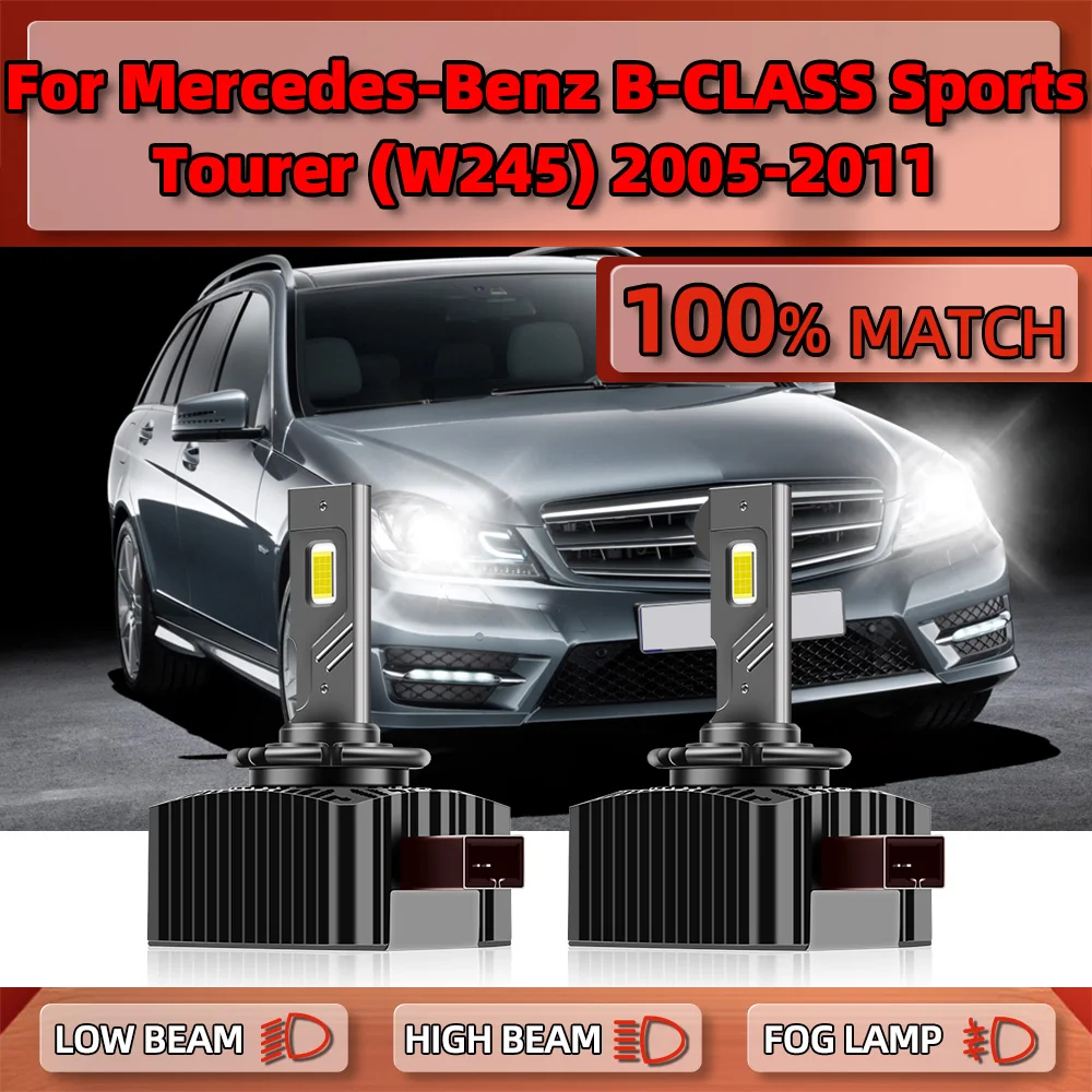 D1S Car LED Headlight Bulbs 25000LM 1:1 Xenon Light Plug&Play 12V 6000K For Mercedes-Benz B-CLASS Sports Tourer (W245) 2005-2011