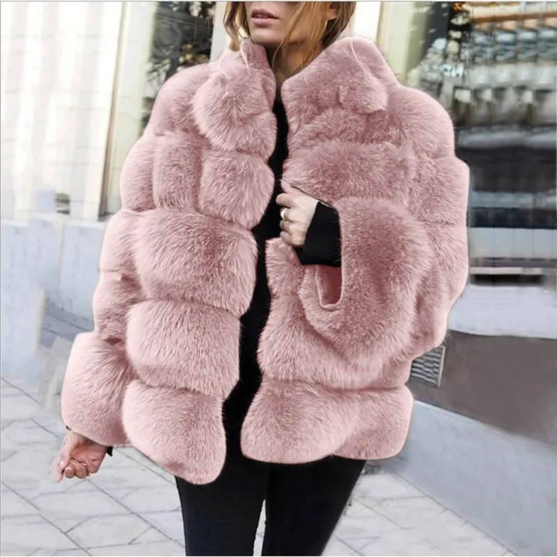 2024 New Autumn Winter Coat Top Artificial Fox Jacket For Women's Clothing Natural Coat For Women's Leather Jacket In Promotion